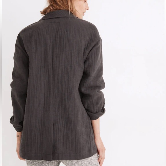 Madewell Lightspun Dorset Blazer- Color Coal. Size Medium‎ - Picture 2 of 13
